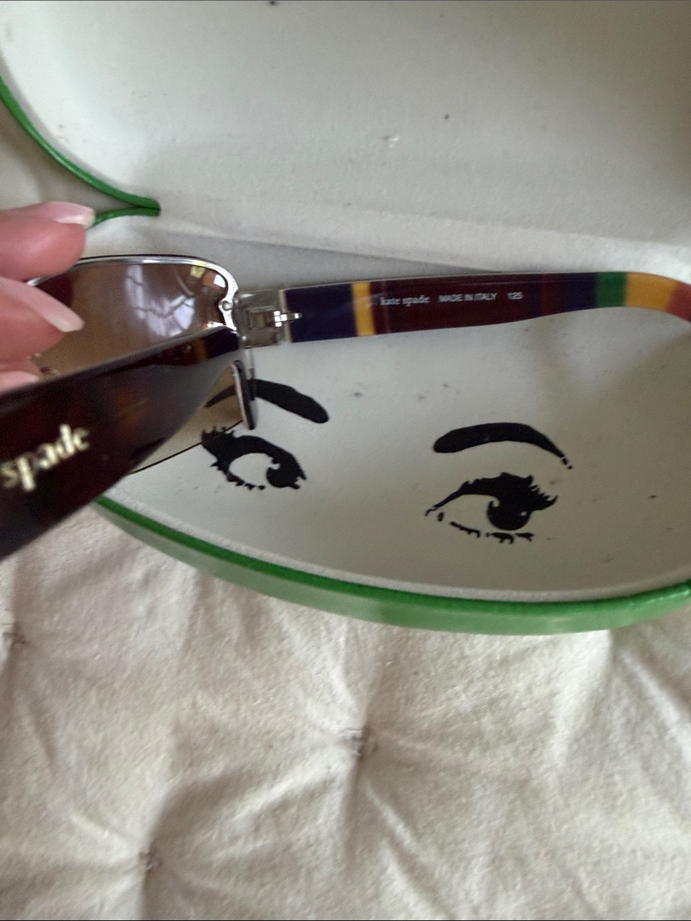 kate spade Brown Lens Sunglasses with Multicolor Tortoiseshell Temples - Picture 3 of 6